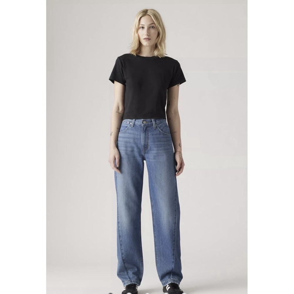 Levi's 94 Baggy Women's Seamed Denim Jeans, Vintage Inspired Size 29- Dark Wash